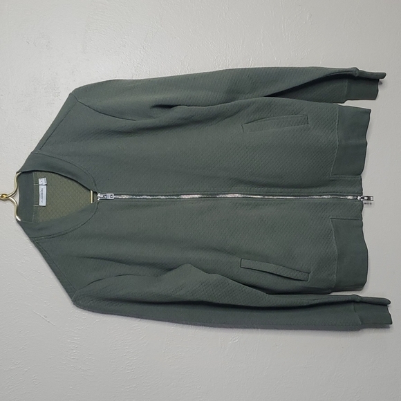 J.Lindeberg Randall Micro Quilt Olive/Military Green Bomber Jacket Size Small - Picture 1 of 10